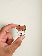 Load image into Gallery viewer, Wire Fox Terrier Enamel Pin (Limited Run)
